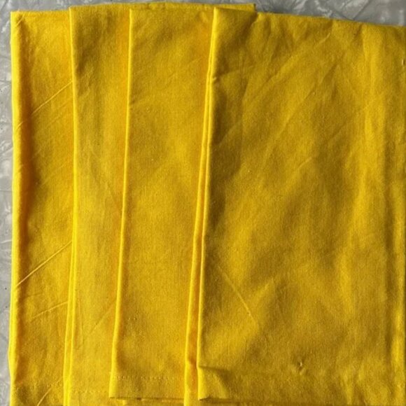 HANDMADE 6 Placemats & New! SIMONS 4 Napkins - Lemon Yellow Organic Cotton - Picture 7 of 10